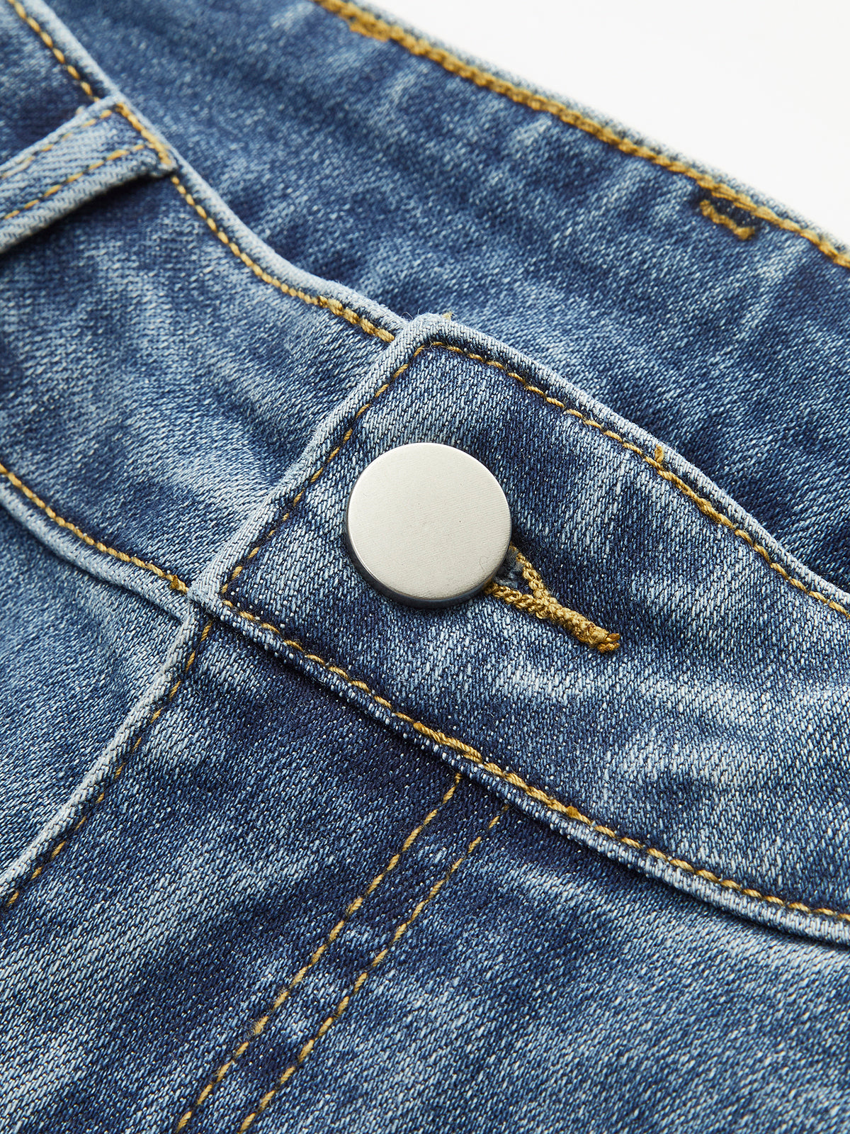Jeans Mujer Mezclilla Cintura Alta Corte Ajustado