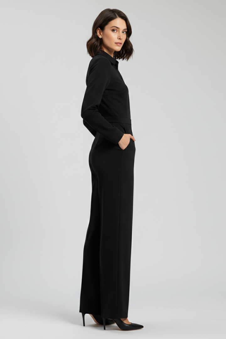 Mono Mujer Pierna Ancha Cuello Redondo Estilo Veraniego