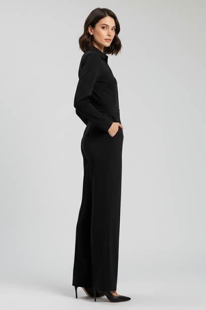 Mono Mujer Pierna Ancha Cuello Redondo Estilo Veraniego