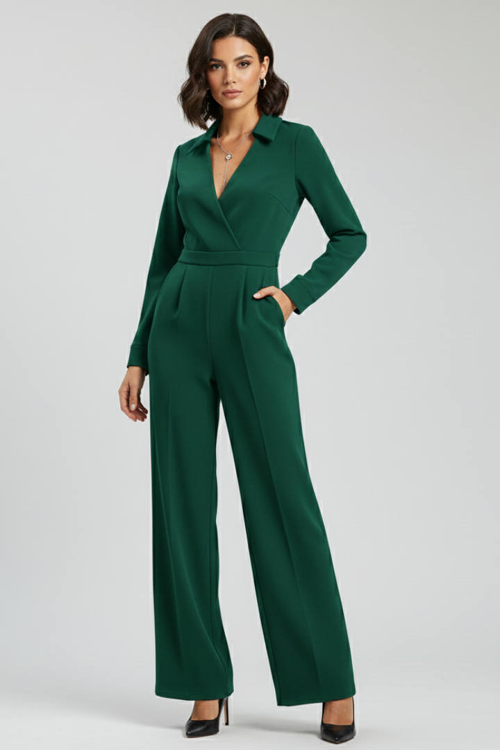 Mono Mujer Pierna Ancha Cuello Redondo Estilo Veraniego