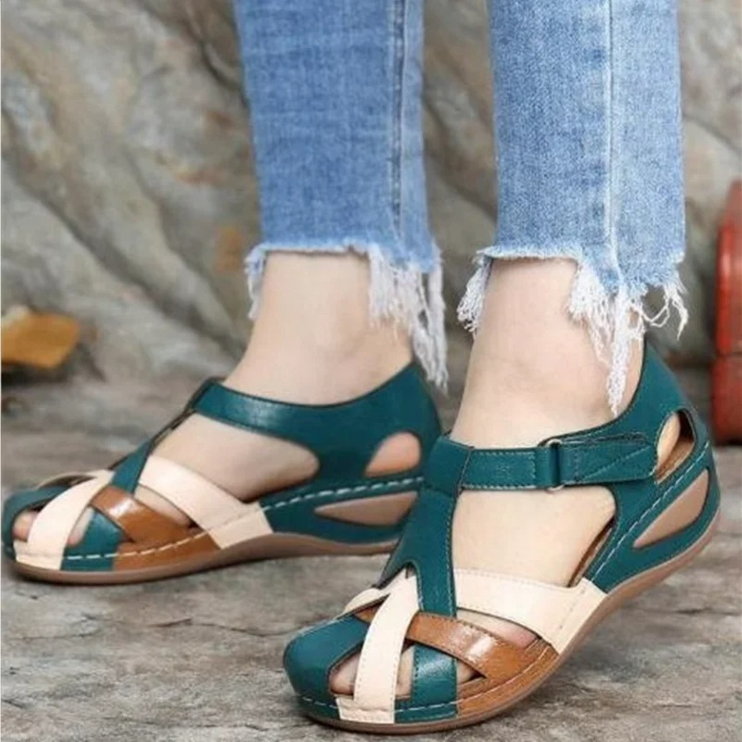 Sandalias Mujer Diseño Moderno Ajuste Cómodo