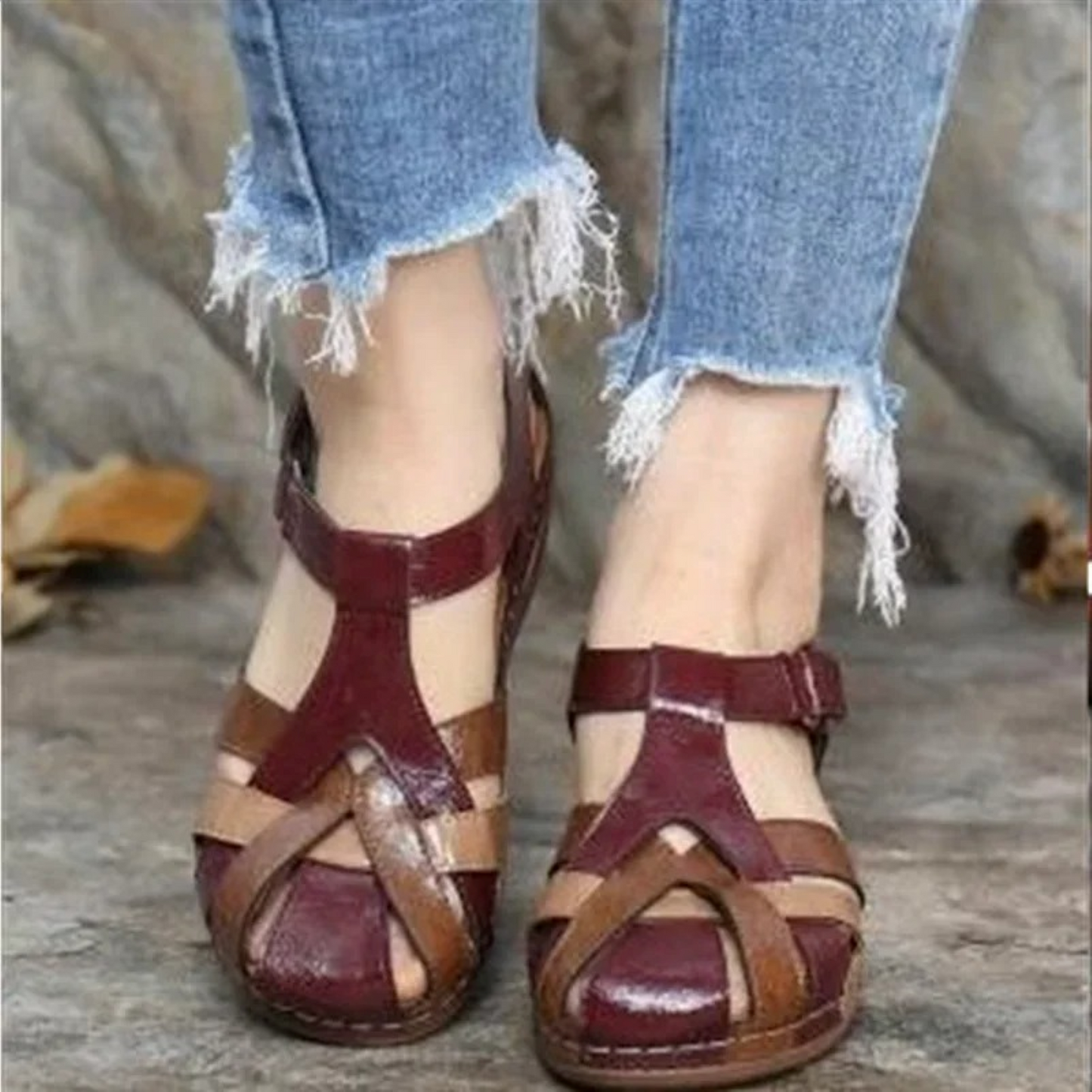 Sandalias Mujer Diseño Moderno Ajuste Cómodo
