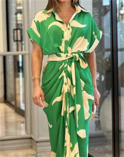Vestido Mujer Estampado Corte Ajustado