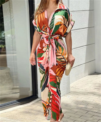 Vestido Mujer Estampado Corte Ajustado