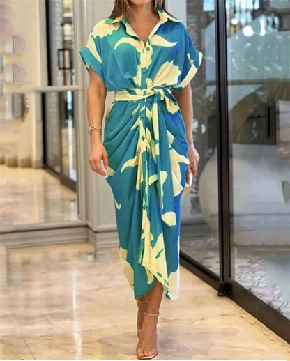 Vestido Mujer Estampado Corte Ajustado
