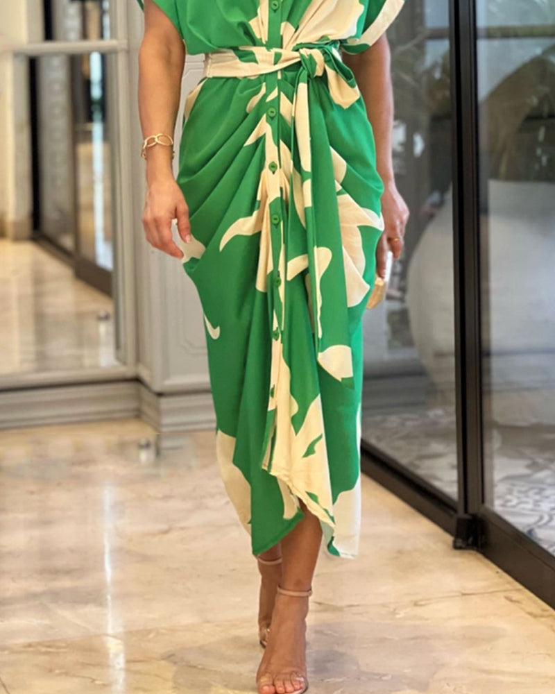Vestido Mujer Estampado Corte Ajustado