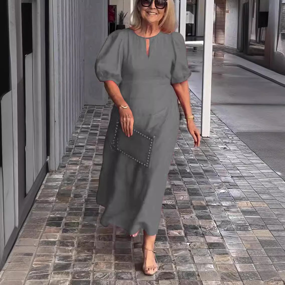Vestido Midi Mujer Silueta Fluida
