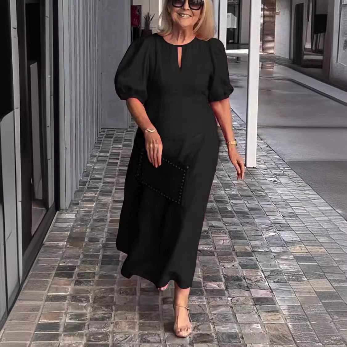 Vestido Midi Mujer Silueta Fluida