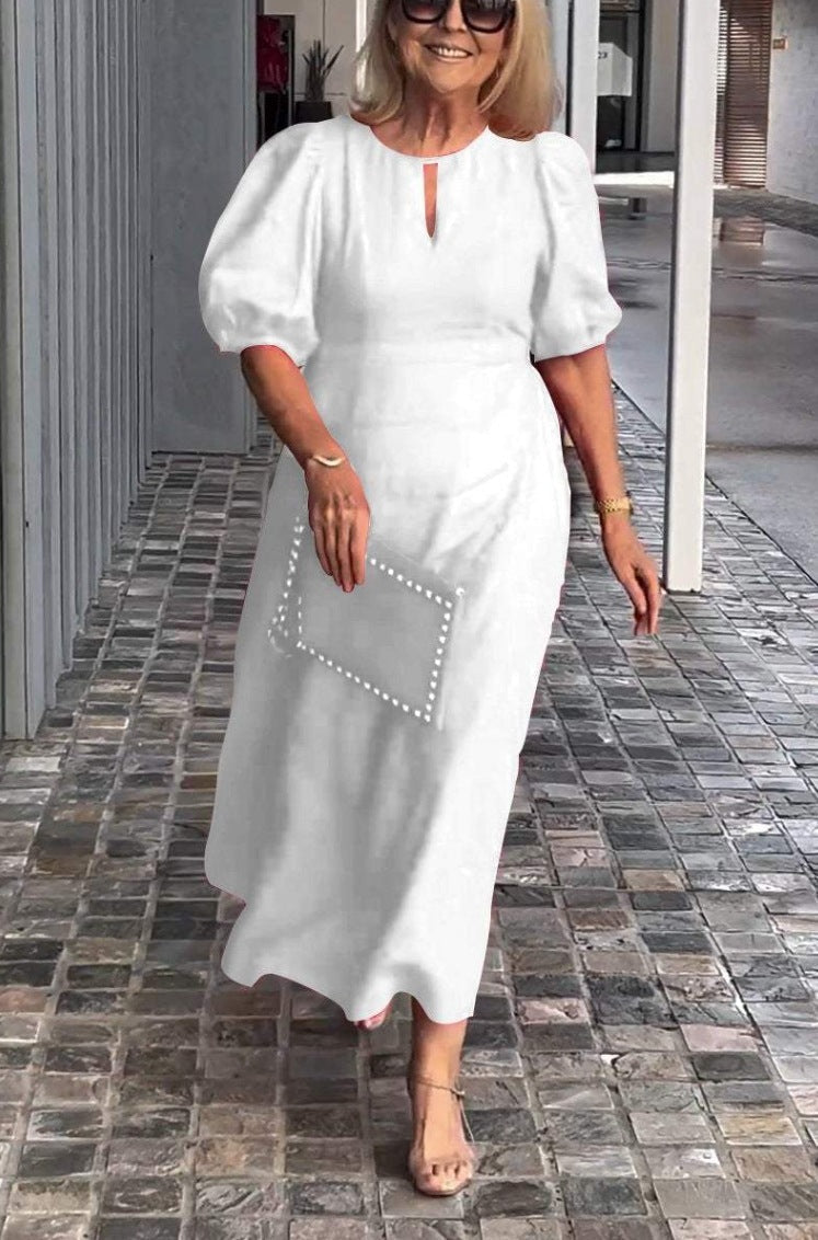 Vestido Midi Mujer Silueta Fluida