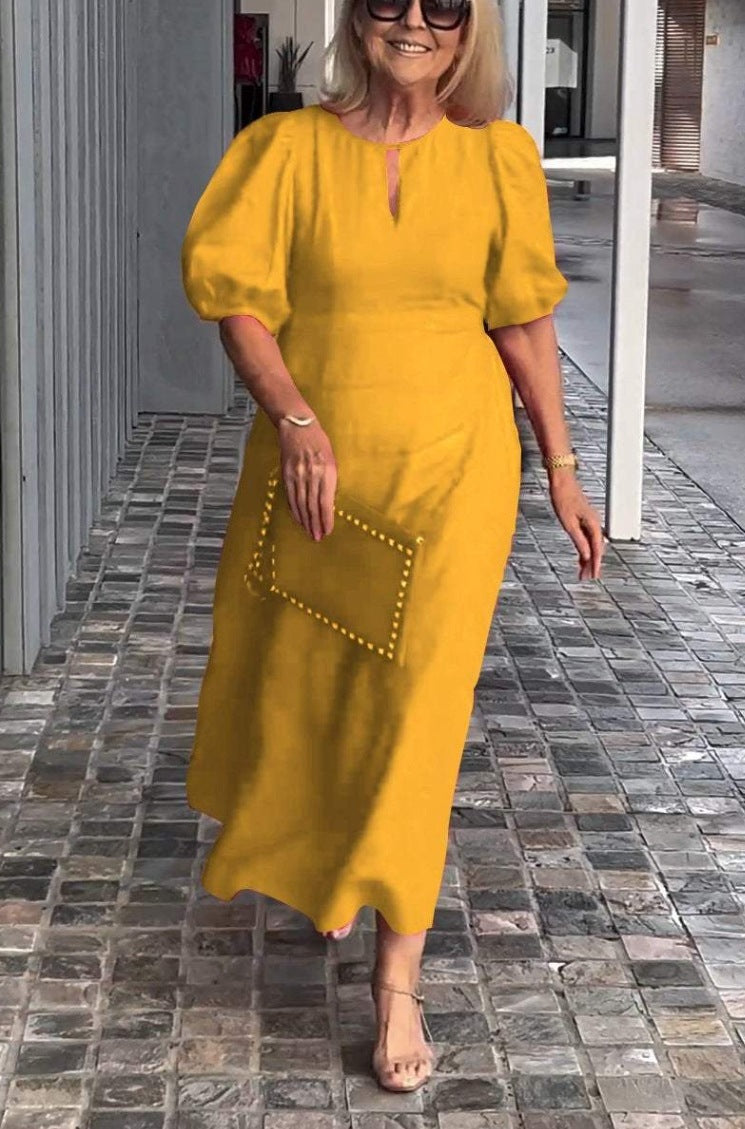 Vestido Midi Mujer Silueta Fluida