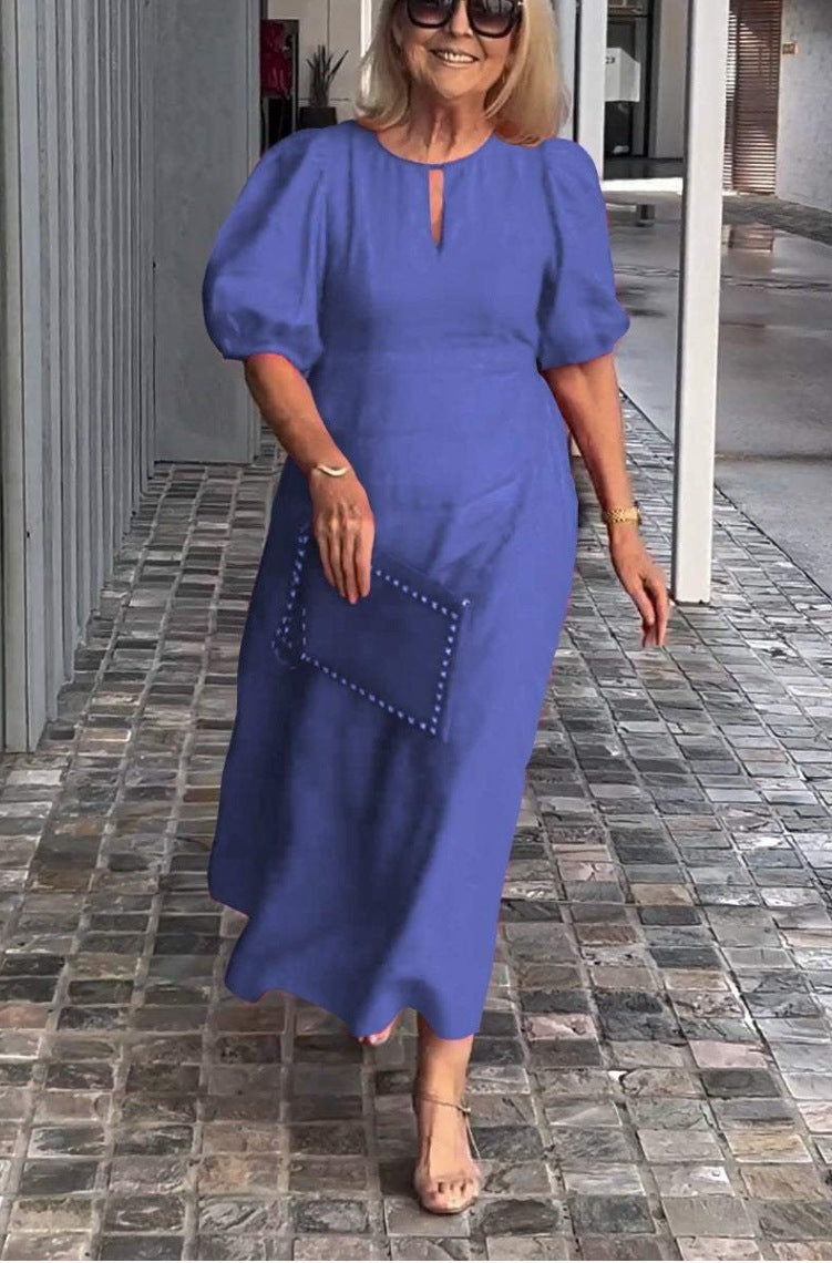 Vestido Midi Mujer Silueta Fluida