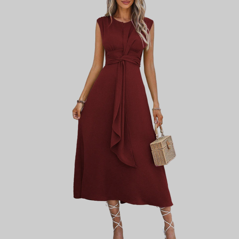Sofía | Vestido Midi Sin Mangas con Cinturón para Mujer 4