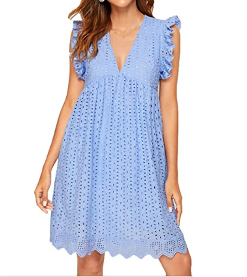 Vestido Fiesta Mujer Elegante Cuello en V