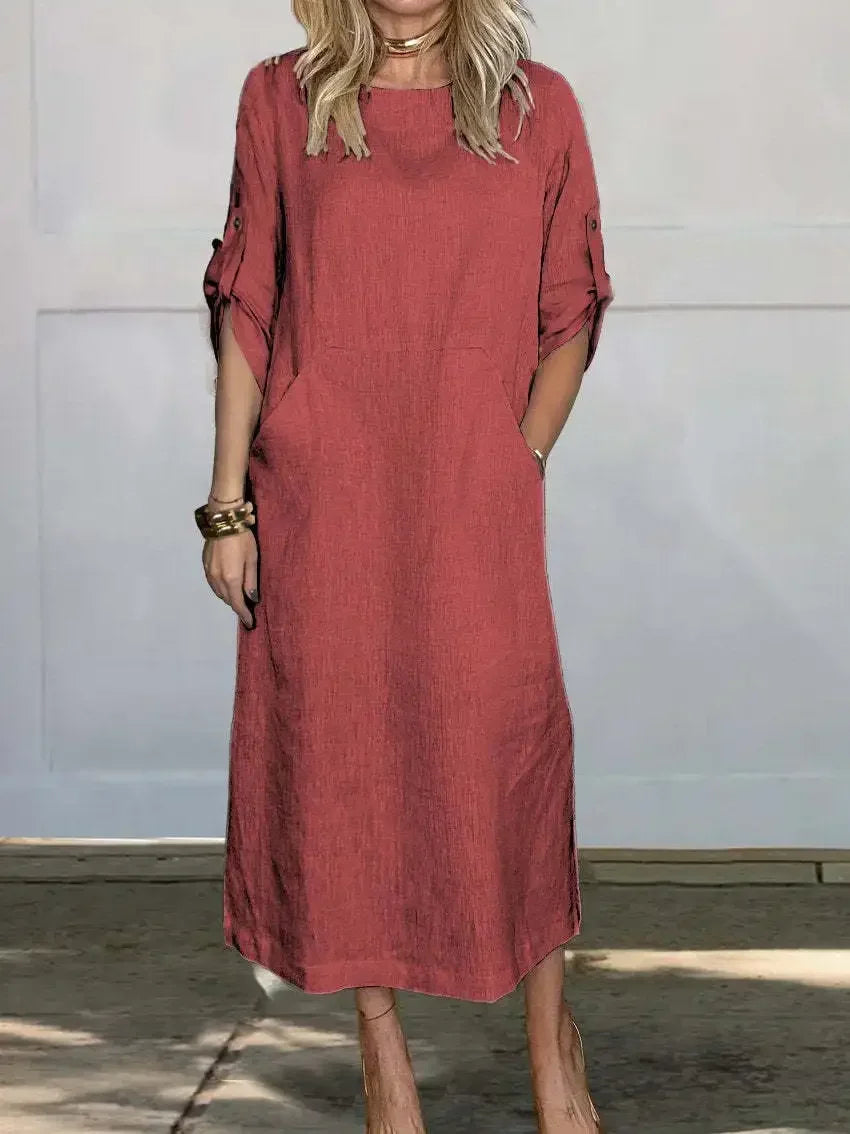 Sofía | Vestido de Noche Drapeado de Corte Holgado para Mujer 3