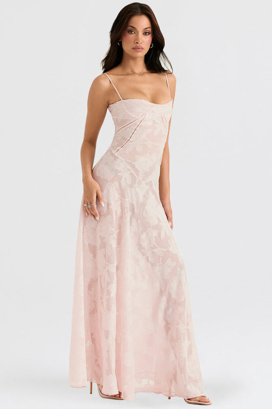 Vestido Verano Mujer Evasé Bordado Floral - Mavetta