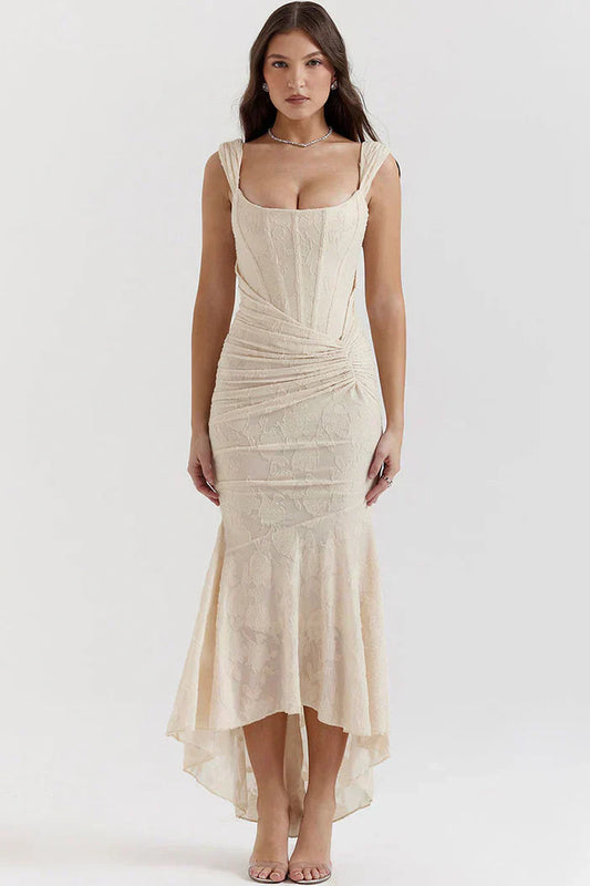 Vestido Sirena Mujer de Encaje Ajuste Elegante - Mavetta