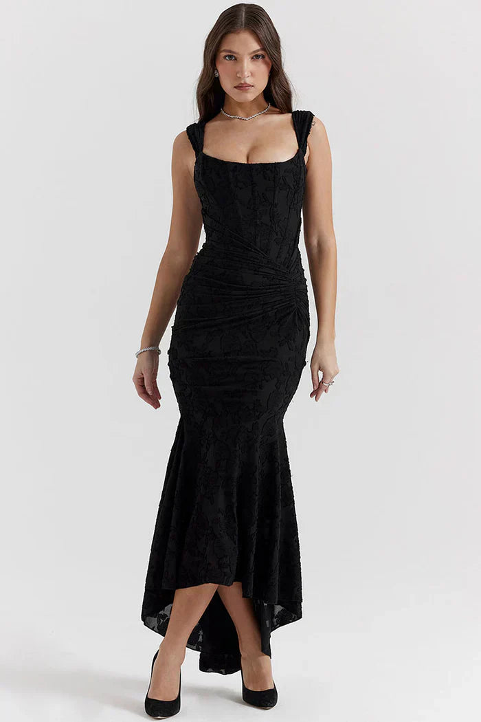 Vestido Sirena Mujer de Encaje Ajuste Elegante