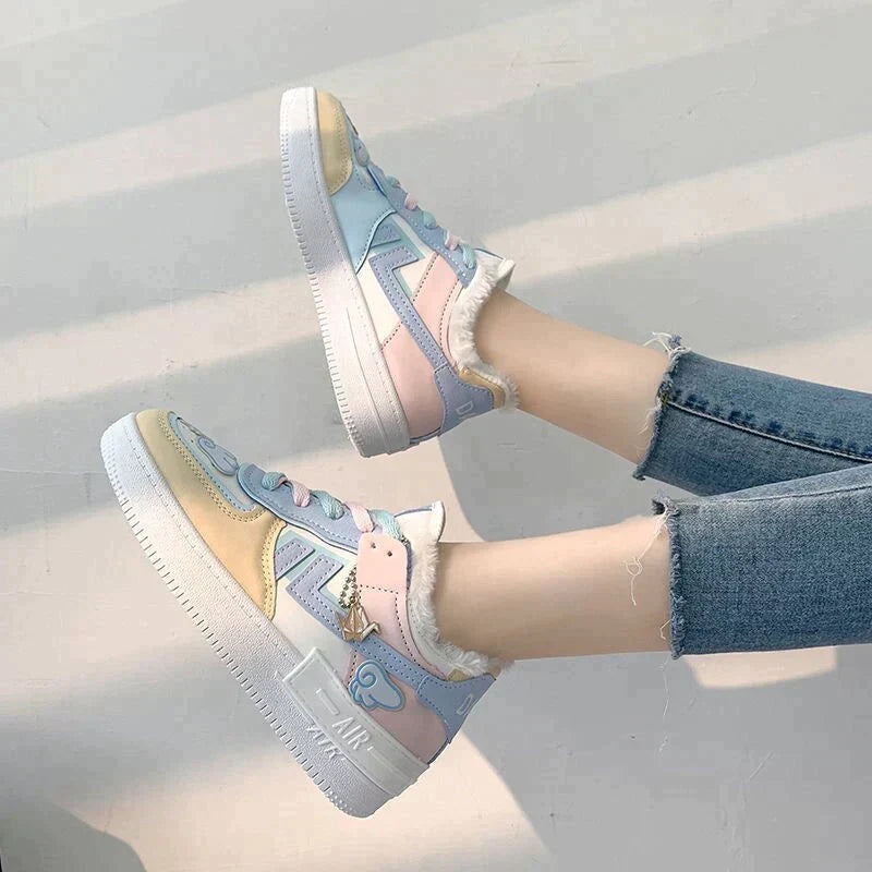Zapatillas Mujer Forradas Diseño Estampado Comodo