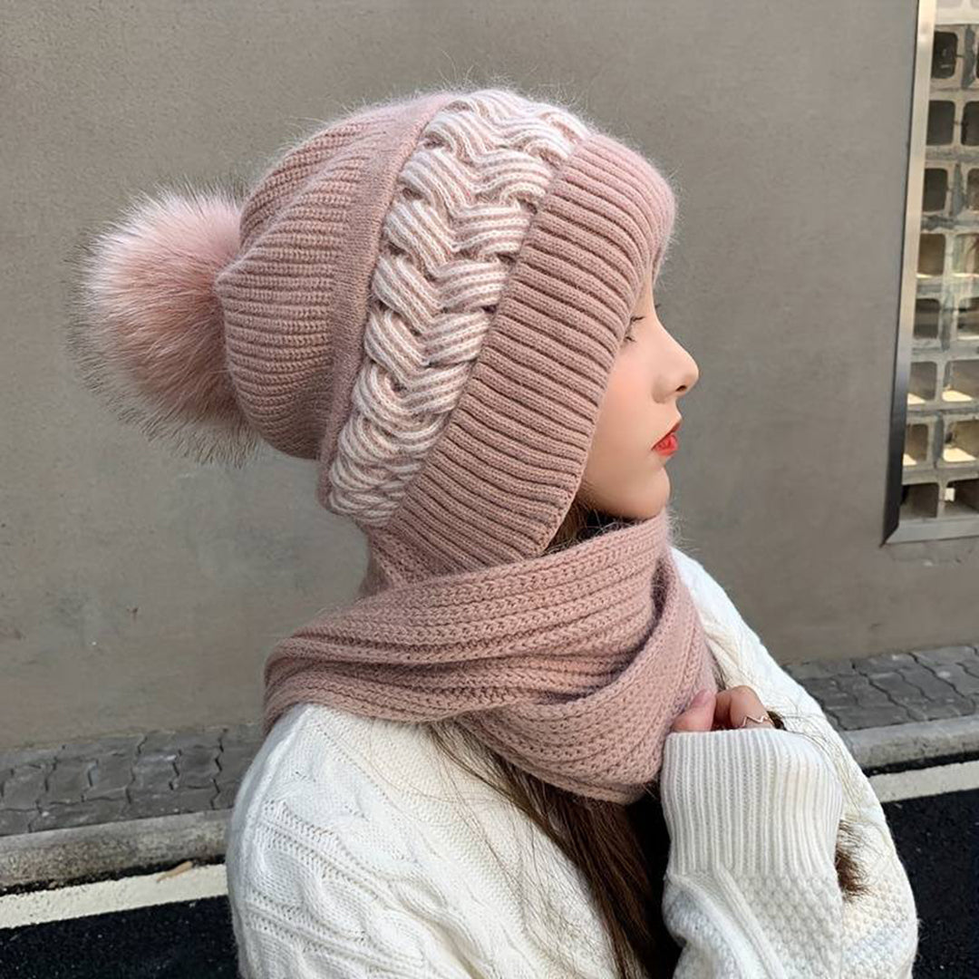 Set Mujer de Gorro y Bufanda Tejidos Conjunto