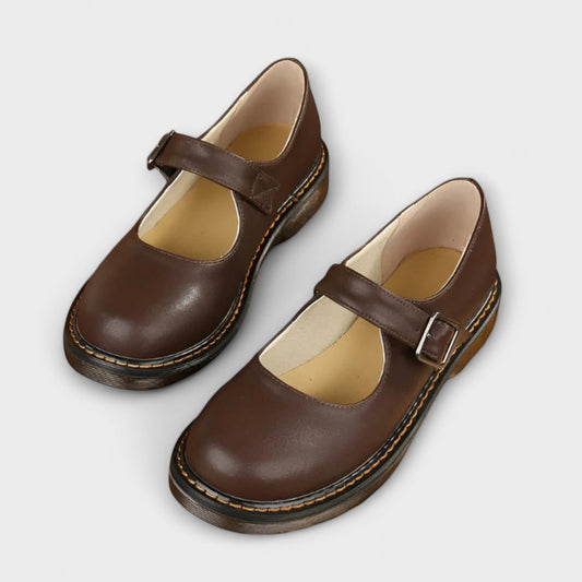 Zapatos clásicos Mujer de piel con correas y suela confort - Mavetta
