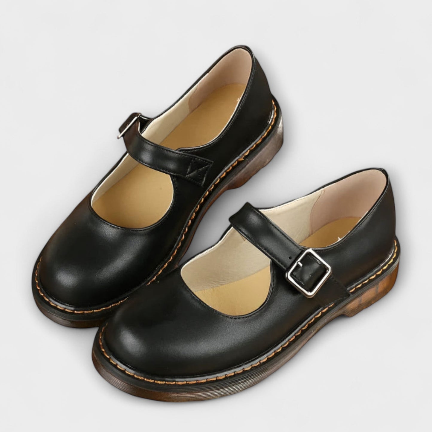 Zapatos clásicos Mujer de piel con correas y suela confort