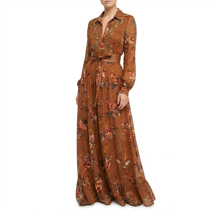 Vestido Largo Mujer Bordado Estilo Bohemio