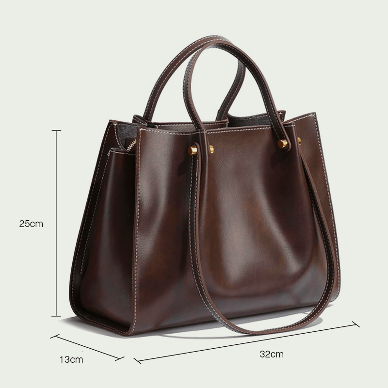Bolso tote mujer de cuero vegano con cierre cremallera hombro