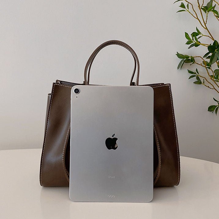 Bolso tote mujer de cuero vegano con cierre cremallera hombro