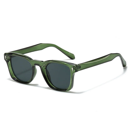 Gafas de sol Unisex Cuadradas Retro con Remaches Lentes Degradadas