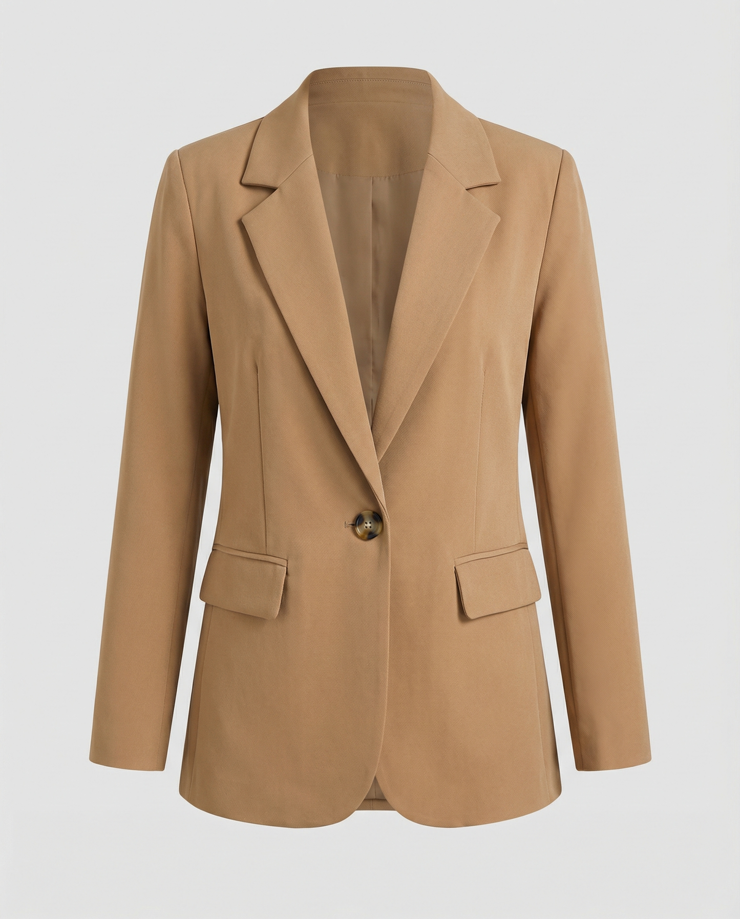 Blazer Mujer Un Botón Solapa Clásica Ajuste Refinado