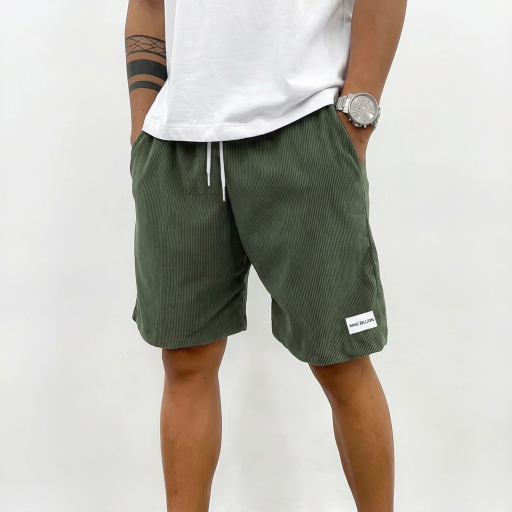 Pantalones cortos hombre Algodón casual con cordón ajustable