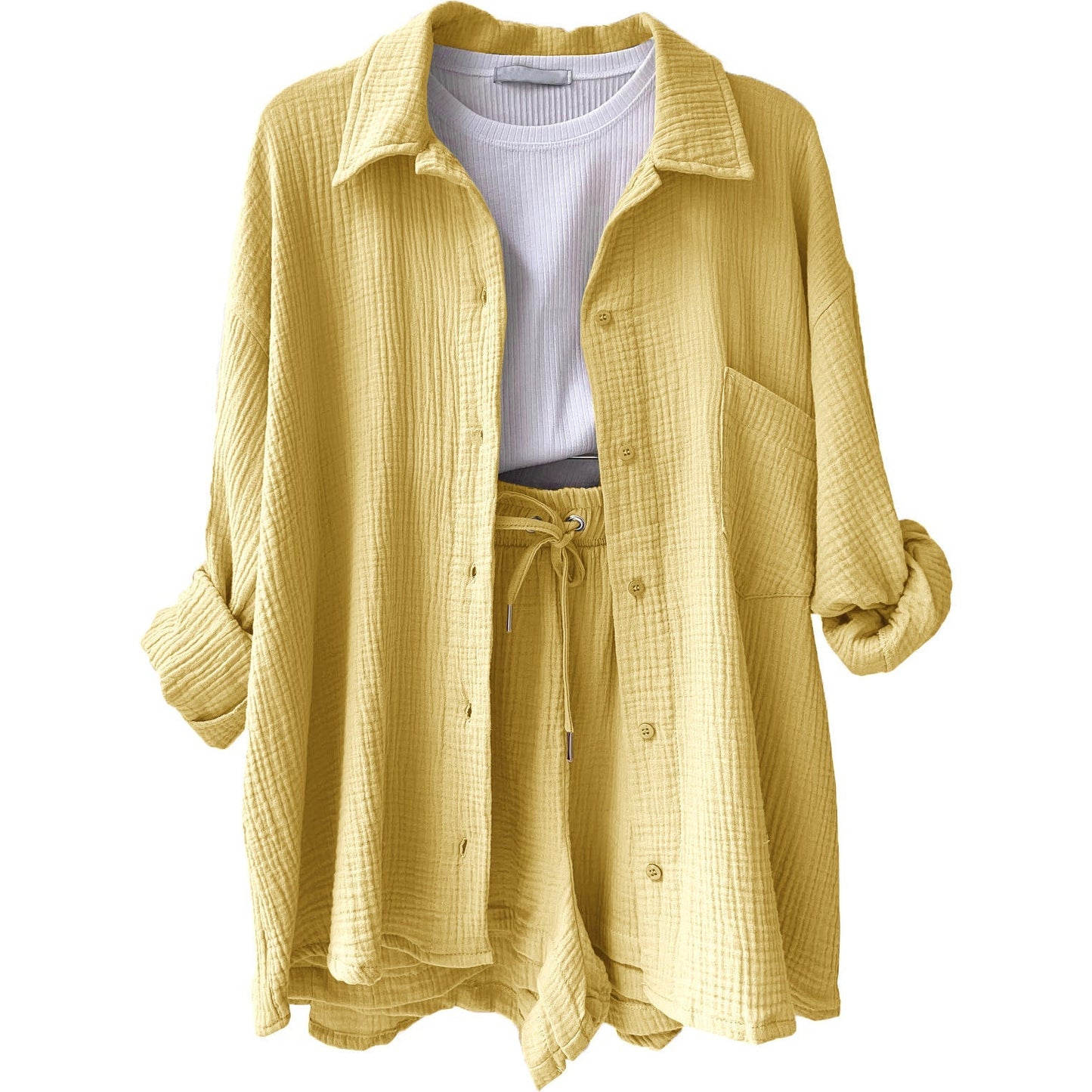 Conjunto Mujer de Algodón Estilo Relajado Dos Piezas