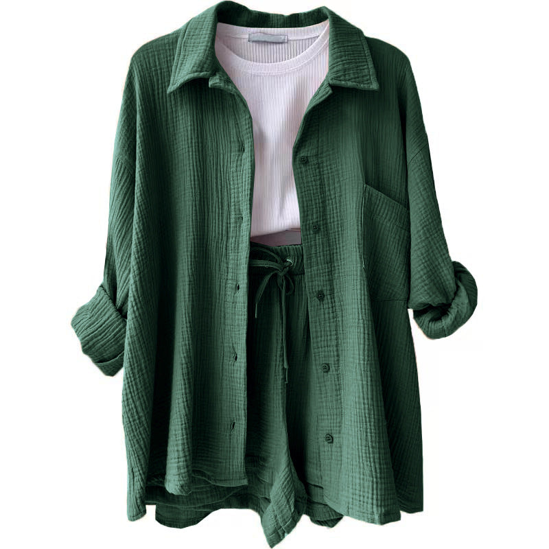 Conjunto Mujer de Algodón Estilo Relajado Dos Piezas