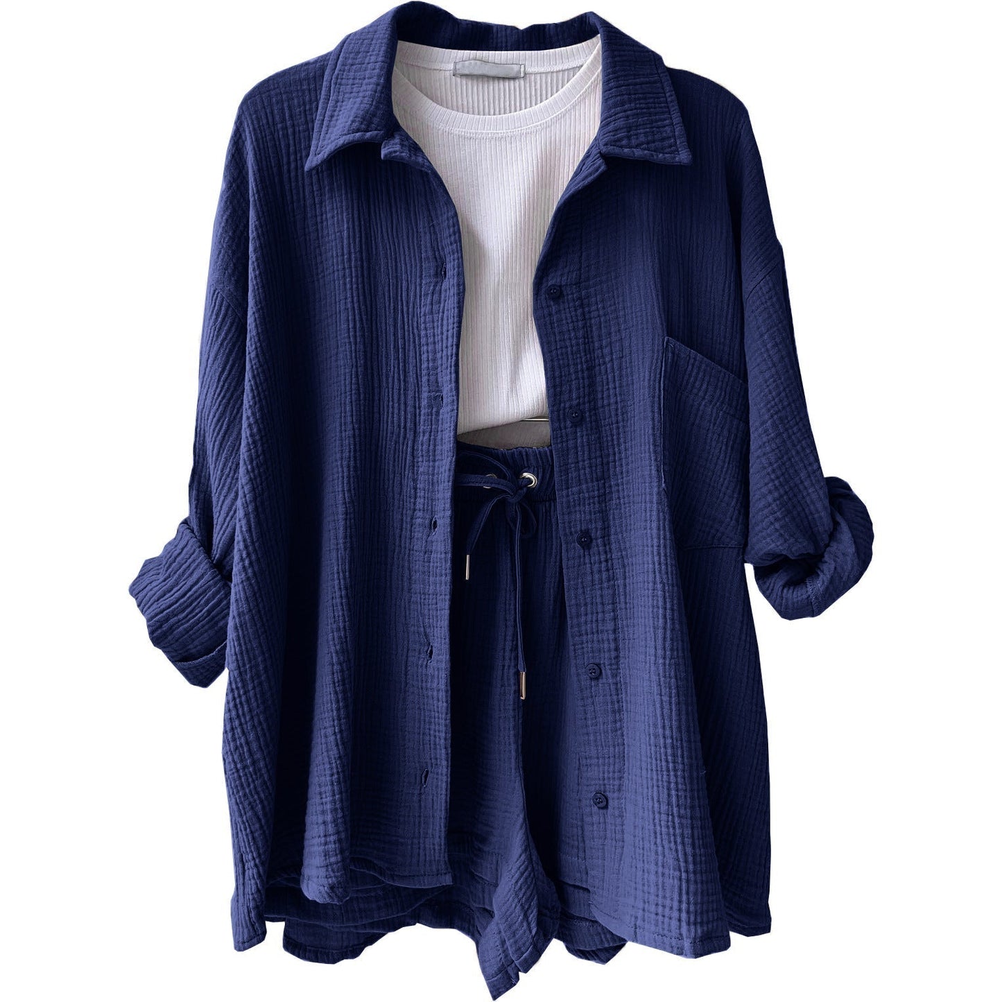 Conjunto Mujer de Algodón Estilo Relajado Dos Piezas