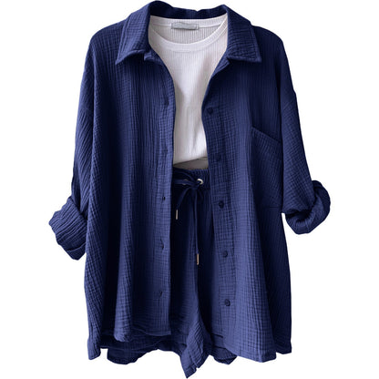 Conjunto Mujer de Algodón Estilo Relajado Dos Piezas