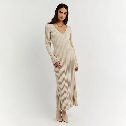 Vestido maxi mujer de plumeti ligero y fluido