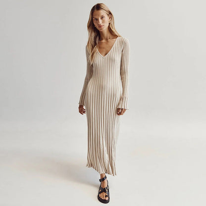 Vestido maxi mujer de plumeti ligero y fluido - Mavetta