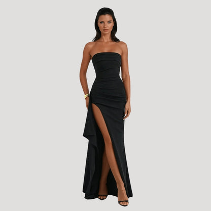 Vestido maxi mujer palabra de honor elegante - Mavetta