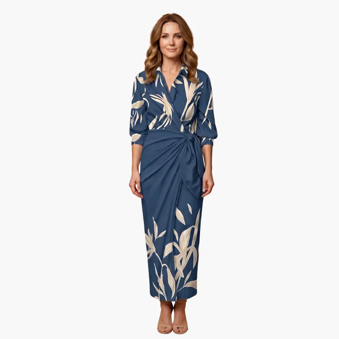 Vestido camisero mujer de algodón ajuste recto