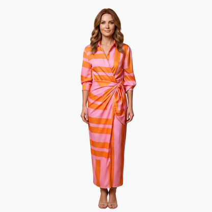 Vestido camisero mujer de algodón ajuste recto