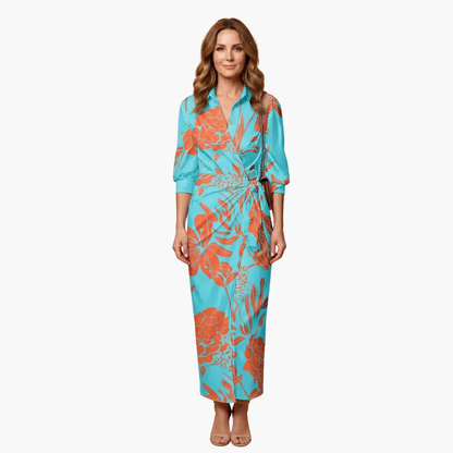 Vestido camisero mujer de algodón ajuste recto