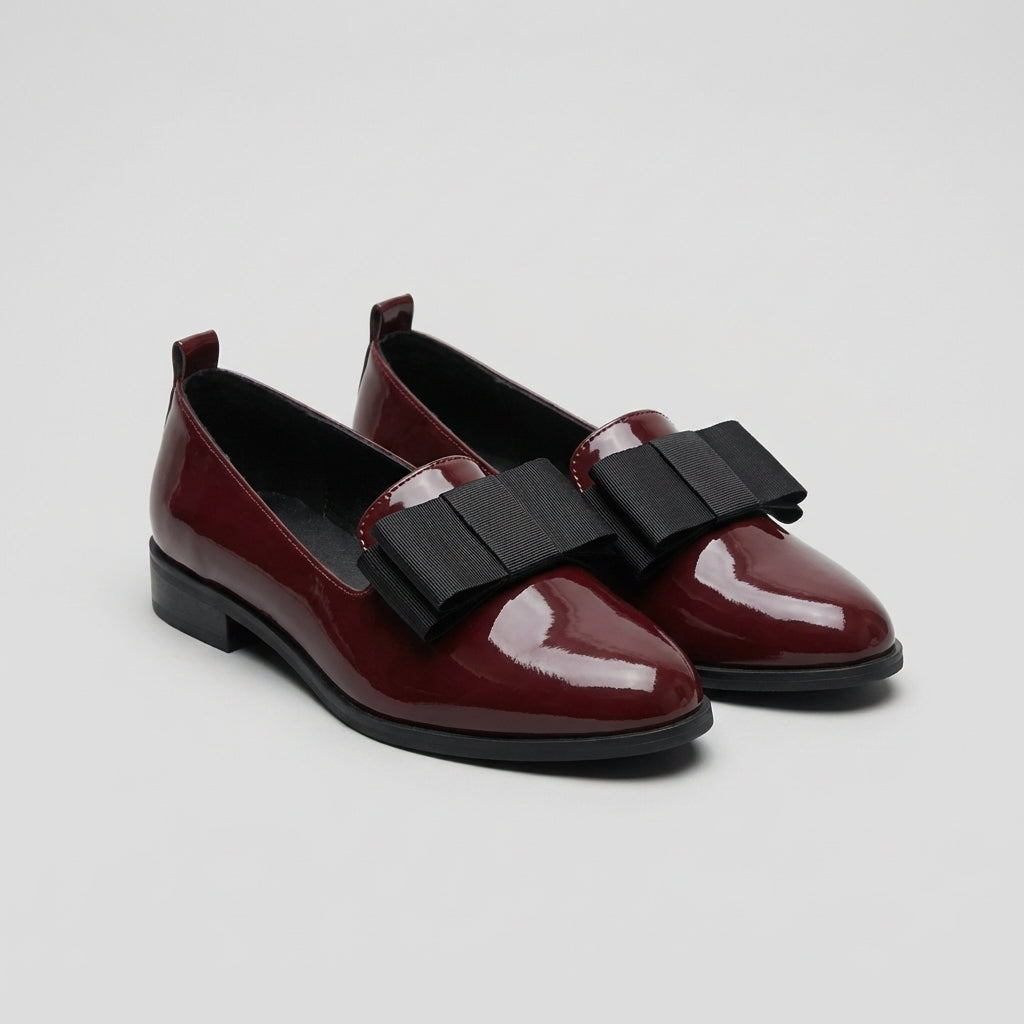 Mocasines Mujer Ortopédicos Piel Suave Lazo Decorativo