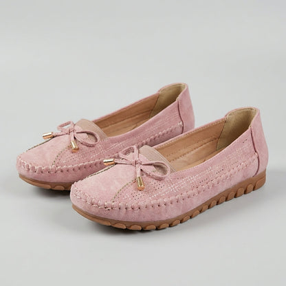 Mocasines Mujer Ortopédicos con Lazo y Perforaciones