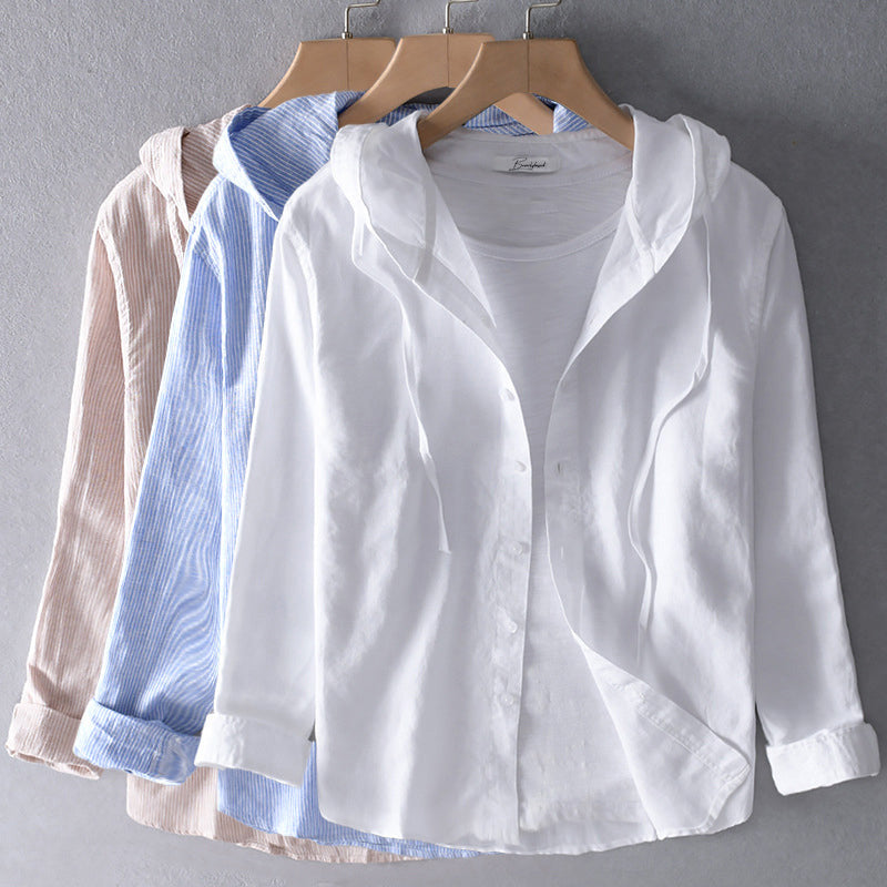 Blusa mujer ligera con capucha y corte relajado