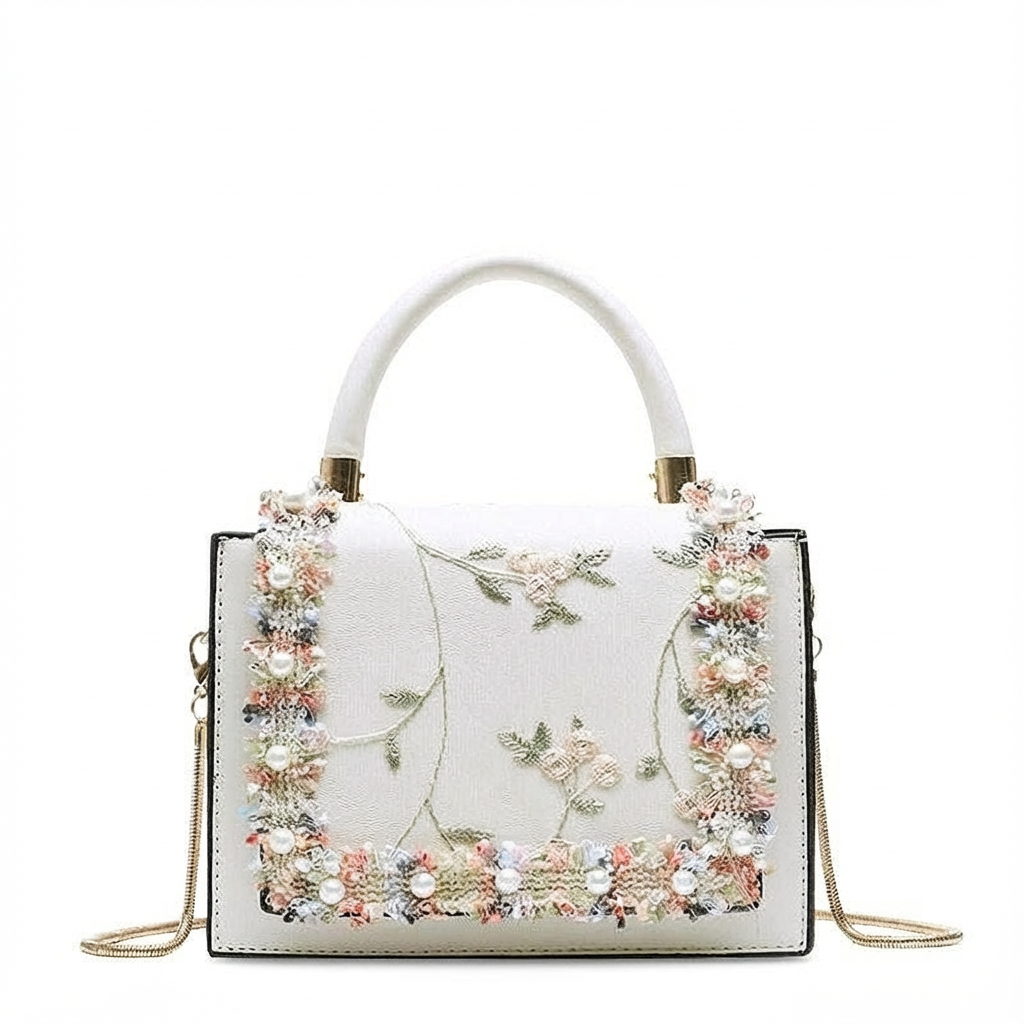 Bolso de mano mujer con asa superior decorativa elegante - Mavetta