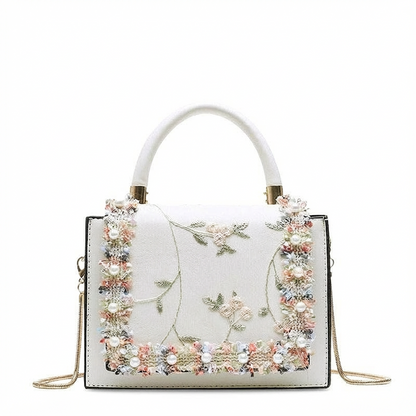Bolso de mano mujer con asa superior decorativa elegante - Mavetta