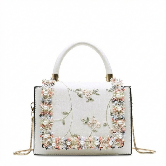 Bolso de mano mujer con asa superior decorativa elegante - Mavetta