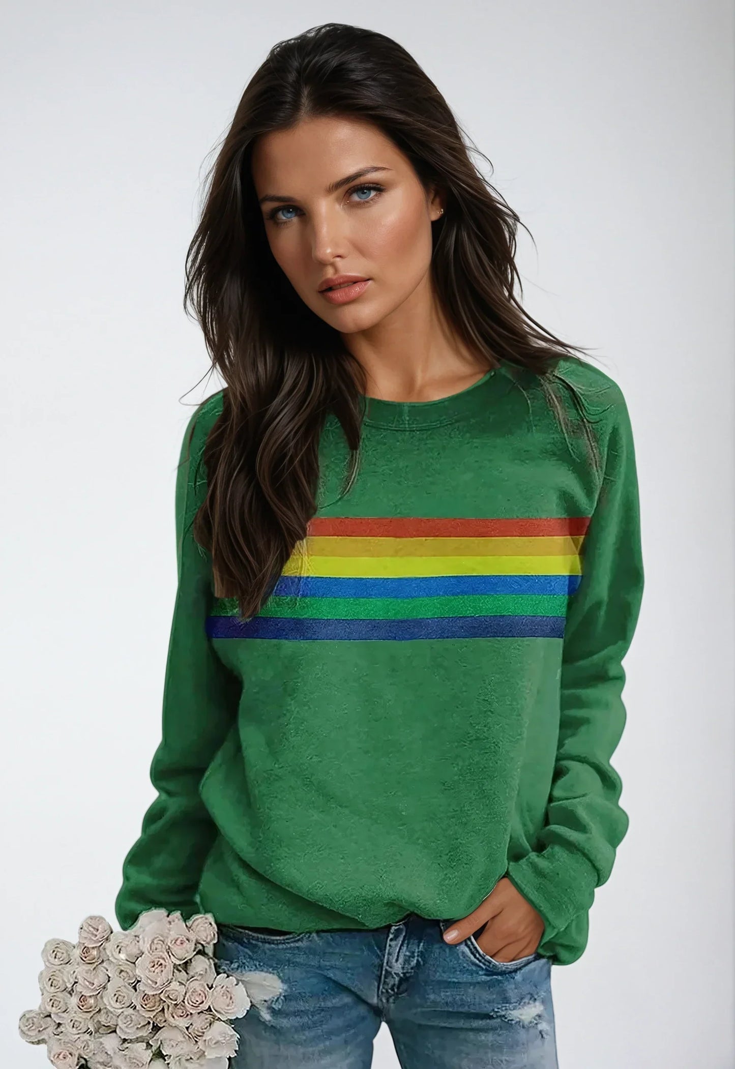 Sudadera mujer Algodón Estampado Manga Larga