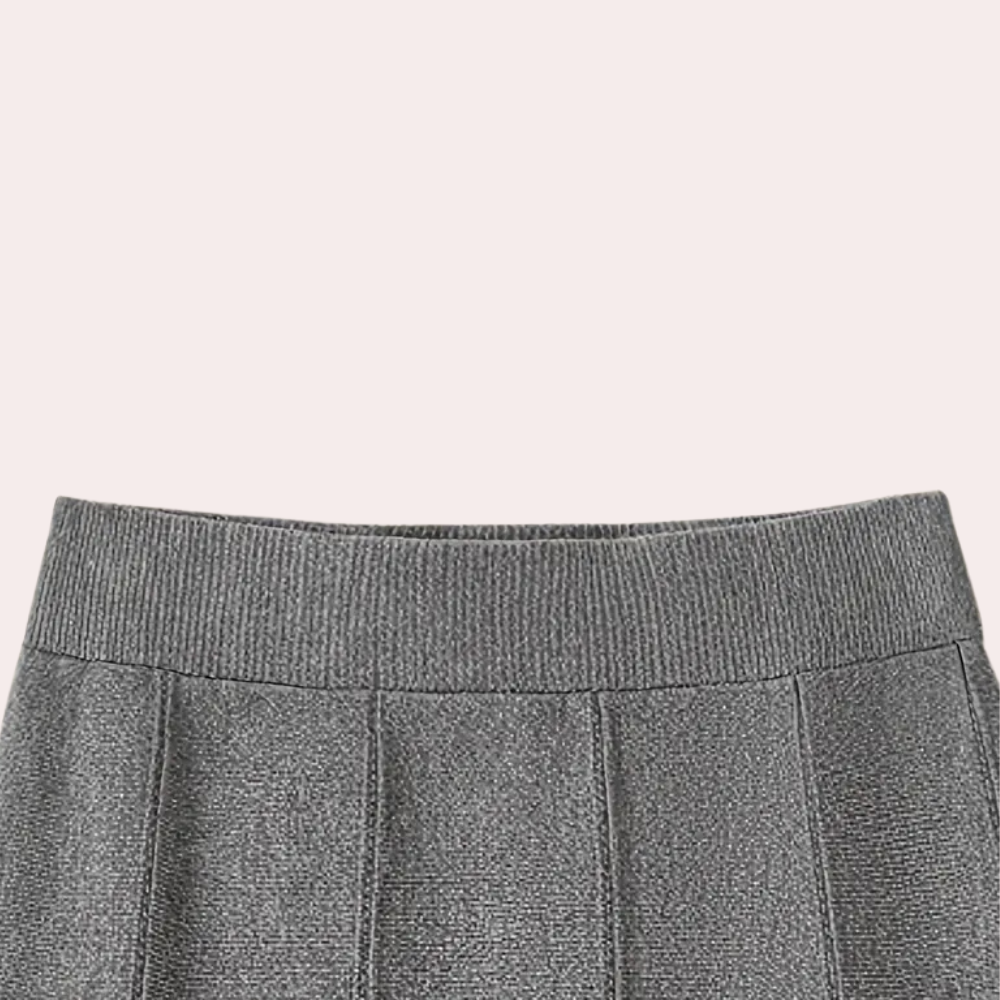 Falda maxi mujer de plumeti cintura alta ajustada