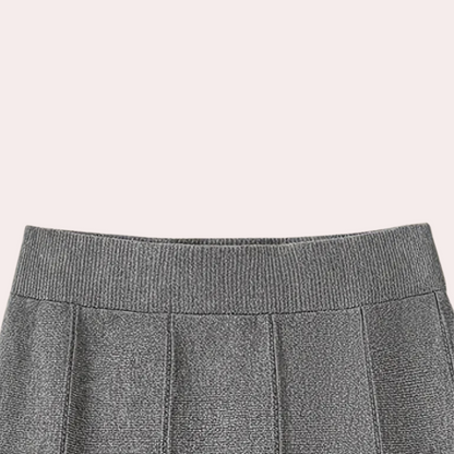 Falda maxi mujer de plumeti cintura alta ajustada